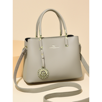 Sac à main minimaliste pour femme, rose clair, avec deux poignées supérieures, bandoulière amovible, sac fourre-tout