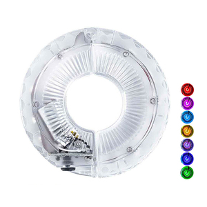 Feu de roue de vélo à LED, 7 couleurs, Hub Rechargeable par USB, équipement de sécurité avec 18 motifs de rayons arc-en-ciel, lampe d'avertissement, livraison gratuite - Product Image 1