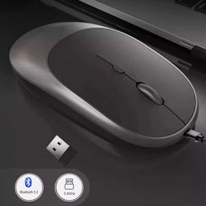 Ratón óptico silencioso LED ergonómico recargable de 2,4 GHz Modo dual BT5.2-Mini retroiluminado 3D compatible para computadora portátil Macbook Gaming PC - Product Image 2