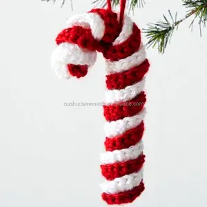 クリスマスの装飾のためのホット販売グリーンキャンディー杖リースフォームワイヤーリースフレーム