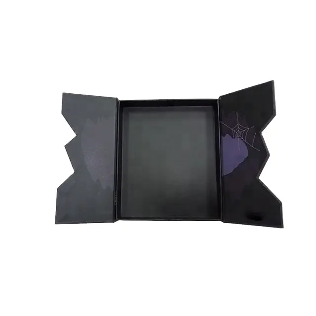 Caja de tarjeta de té de doble puerta, embalaje de corte láser con impresión de pata creativa personalizada