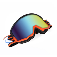 Lunettes de sport de motocross personnalisées avec logo, anti-buée, coupe-vent, protection UV, monture TPU, pour ski et snowboard, OEM ODM