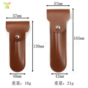Étui à rasoir de style vintage, étui de protection pour rasoir manuel en cuir PU, étui de rangement. - Product Image 3