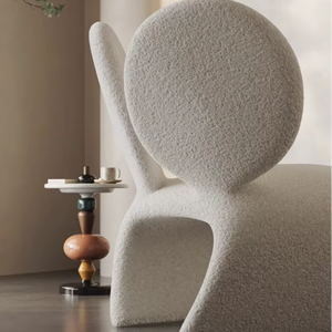 Poltrona Singola in Stile Italiano, Design Nordico Minimalista, Sedia Artistica Confortevole, Sedia Pigra in Legno Durevole per Soggiorno e Casa - Product Image 4
