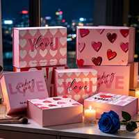 Boîte cadeau en carton pliable en forme de cœur pour la Saint-Valentin, pour parfums et cosmétiques, boîte vide, fabricant, vente en gros transfrontalière