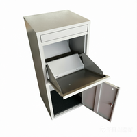 Grande boîte aux lettres extérieure autoportante antivol en acier, finition thermolaquée, conception durable, serrure à clé, pour livraison de colis dans le jardin