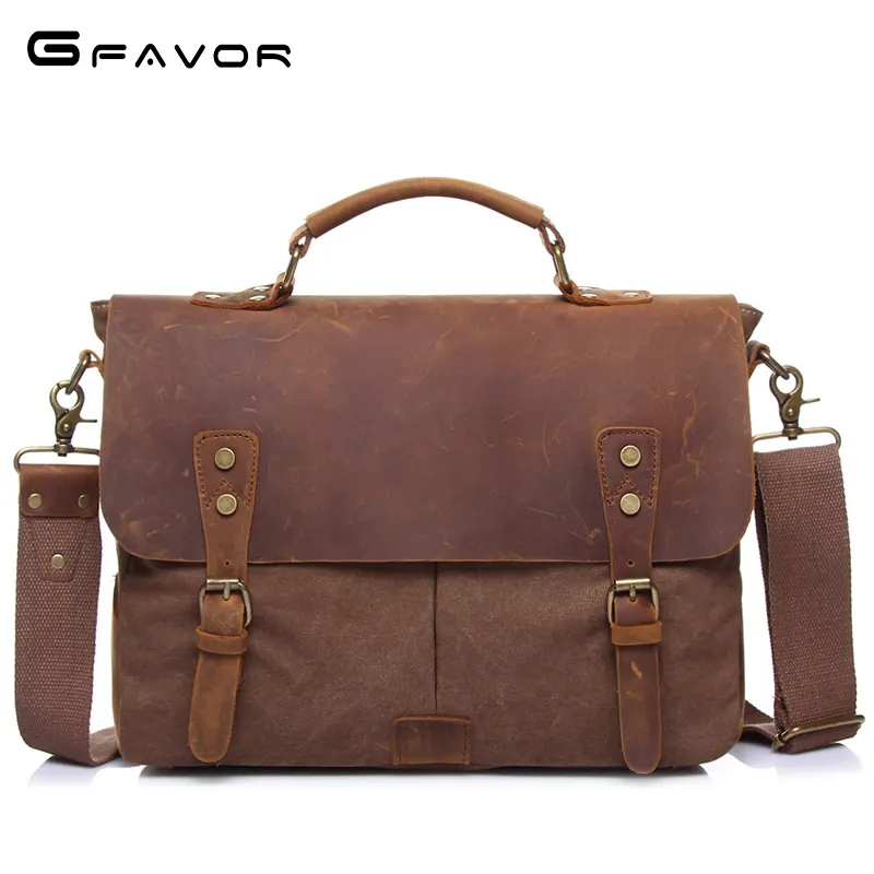 OEM Custom Vintage Laptop Travel Cotton Tote Sling Cross Body Satchel Shoulder Crossbody Bag Men's Canvas Messenger Bags