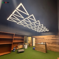 Luminaire suspendu LED rectangulaire sur mesure 3x1m, profilé linéaire en aluminium avec connexion rapide