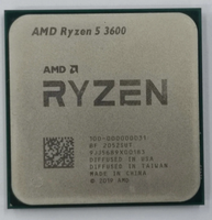 Pour processeur de bureau AMD Ryzen 5 3600 AM4, 6 cœurs, 12 threads, 3,6 GHz, 3 Mo de cache L2