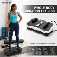 Crazy Fit Titreşim Makinesi Titreşimli Platform Egzersiz Aleti Kilo Verme 500W Süper Vücut Masaj Cihazı Mini Fitness Platformu Ev Seti