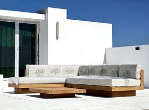 Sofá de Jardín de Teca, Sofá de Lujo para Patio Exterior, Muebles de Jardín Modernos de Madera de Teca para Todo Clima, Juego de Sofás de Jardín - Product Image 1