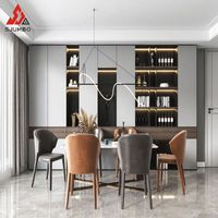 Meubles modulaires personnalisés, vintage, modernes, de luxe, de qualité supérieure, avec porte coulissante en verre, rangement, bar à vin, vitrine