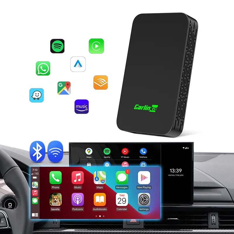 Carlinkit 5.0 carplay portatile auto android media box dongle multimediale adattatore wireless per auto carplay