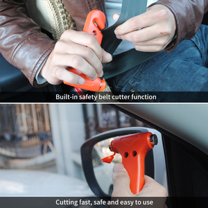 Personnalisé 2 en 1 multifonctionnel mini marteau d'urgence de voiture brise-vitre marteau de sécurité avec coupe de ceinture de sécurité - Product Image 5