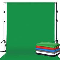 Kain Latar Belakang Muslin Profesional untuk Fotografi, Latar Hijau, Kain Layar Chromakey, Latar Belakang Studio Foto