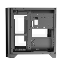 Casing Komputer Gaming Kubus Lebar Pasokan Pabrik, Desain Kaca Lengkung Modis, Casing PC Gamer, Kabinet PC Micro ATX