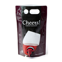 Sac debout en aluminium de 1L 3L 5L pour distributeur de jus et de vin rouge personnalisé dans une boîte pochette pour boisson sac de jus dans une boîte avec valve