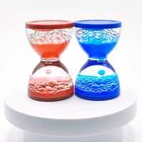 Jouet apaisant pour l'autisme OEM, minuteur à bulles liquides en mouvement, porte-clés en acrylique, goutte d'huile, cadeau anti-stress, sablier pour enfants et adultes