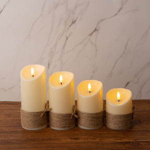 Velas LED electrónicas <span class=keywords><strong>de</strong></span> Pilar, Luz <span class=keywords><strong>de</strong></span> <span class=keywords><strong>Cuatro</strong></span> tamaños para decoración festiva del hogar, logotipo personalizado para cumpleaños, Navidad, fiestas <span class=keywords><strong>de</strong></span> Halloween - Product Image 2