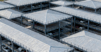 Utilisation en atelier en plein air Structure métallique préfabriquée Toit à poutre en H Toit grand toit plat pour entrepôt Parking extérieur