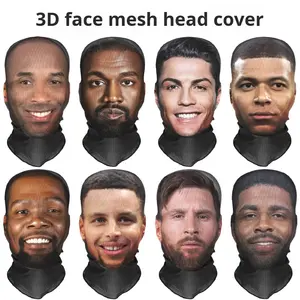 नया आगमन मजेदार डिजाइन बालकलावा पूर्ण चेहरे के चरित्र को कवर करता है प्रसिद्ध स्टार तस्वीर पेंटिंग लुभावनी वाटरप्रूफ स्पोर्ट्स मास्क - Product Image 2