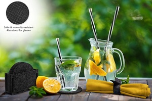 Set de napperons en feutre antidérapant, lavable, avec sous-verres, boîte et anneaux de serviette de table, 10 pièces - Product Image 5