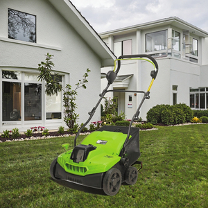 Désherbeur et <span class=keywords><strong>scarificateur</strong></span> électrique sans fil 40V 360mm, aérateur de pelouse, râteau - Product Image 4