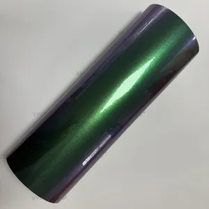 Chameleon Green Purple Metallic Sparkle <strong>Vinyl</strong> Wrap Film Roll for Car and Motorcycle <strong>Adhesive</strong> Decal Wrapping Cover - Product Image 3