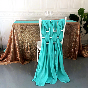 Funda <span class=keywords><strong>de</strong></span> silla <span class=keywords><strong>de</strong></span> poliéster chiffon con lazo <span class=keywords><strong>de</strong></span> cinta para decoración <span class=keywords><strong>de</strong></span> bodas, banquetes, hoteles, fiestas y eventos. - Product Image 2