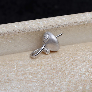 Accessoires DIY en argent S925 faits à la main, pendentif chaîne vide avec tête suspendue pour perles de 8-12 mm, accessoires DIY Baotou, tendance 4413 - Product Image 4