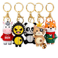 Porte-clés en PVC souple à logo personnalisé, vente en gros de porte-clés en métal, best-sellers