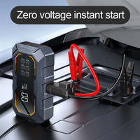 Helloleiboo N9 Démarreur de Voiture Portable 12V avec Pompe à Air Intégrée 6000mAh 1000A, Batterie de Secours, Power Bank, Pinces Intelligentes, Écran Numérique