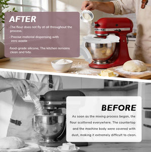 Nouveauté : <span class=keywords><strong>Couvercle</strong></span> de bol mélangeur en silicone compatible avec les mélangeurs <span class=keywords><strong>KitchenAid</strong></span> 4,5-5QT, <span class=keywords><strong>couvercle</strong></span> de bol pour empêcher les ingrédients de couler, protection contre les éclaboussures - Product Image 3