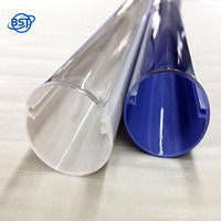 Diffuseurs de lumière par extrusion en PC/PMMA/acrylique pour bandes LED, caches de lampes linéaires, abat-jour blanc laiteux transparent