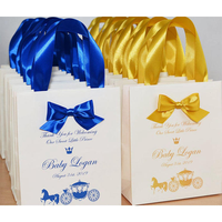 Sacs cadeaux écologiques en gros pour baby shower, sacs en papier artistique à motif mignon doré, en vrac pour la vente au détail et les fournitures de fête