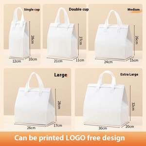 Sac isotherme personnalisé en aluminium jetable avec logo, petit sac isotherme non tissé pour boissons froides et chaudes, livraison de nourriture - Product Image 2