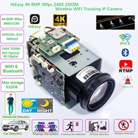 Module de caméra IP AI 4K avec assemblage de carte 3516CV610+IMX415 8MP, zoom optique 30X, RTMP RTSP, caméra de sécurité PTZ professionnelle en métal