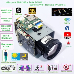 Module de caméra IP AI 4K avec assemblage de carte 3516CV610+IMX415 8MP, zoom optique 30X, RTMP RTSP, caméra de sécurité PTZ professionnelle en métal - Product Image 2