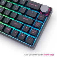 Skyloong Precio al por mayor Cable 65% GK6 + Kybaords mecánicos para Gamer 68 teclas con interruptor Knobing Teclado mecánico