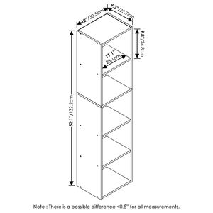 DU'S-librería de madera negra moderna, cinco pisos - Product Image 5