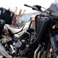Coffre de moto touring pour NX400/CB400X en alliage d'aluminium avec barre de protection – Idéal pour les voyages tout-terrain et les trajets quotidiens