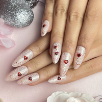 24 Faux Ongles de Saint-Valentin à Coller, Vente en Gros de Faux Ongles Artificiels de Haute Qualité pour Femmes