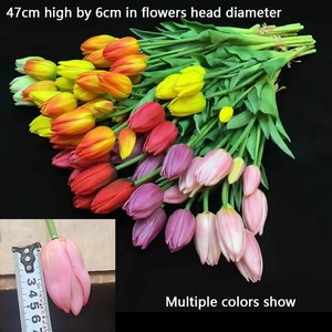 Flores de tulipán artificiales moradas para decoración de festivales de bodas nupciales ramo de flores de <span class=keywords><strong>tulipanes</strong></span> falsos de tacto Real - Product Image 3