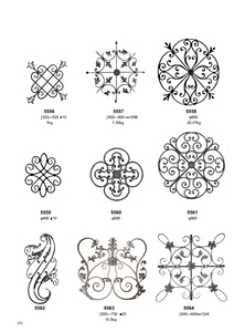 Éléments en <span class=keywords><strong>fer</strong></span> <span class=keywords><strong>forgé</strong></span> 760 mm de haut 835 mm de large Grand panneau décoratif à rainures pour portail clôture garde-corps balustrade - Product Image 6
