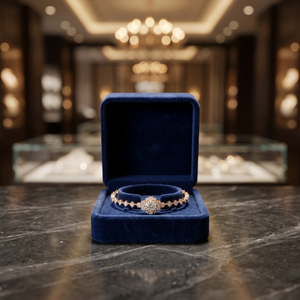 Anillo de Compromiso Romántico Clásico Chapado en Oro de 18K con 31 Diamantes de 6.61 Quilates, Certificado IGI, Corte Brillante, Diseño de Flor con Engaste de Garras para Mujer - Product Image 1