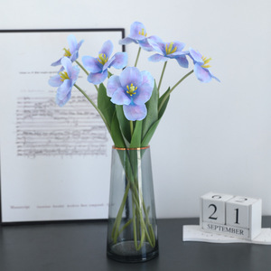 Tulipanes Artificiales de Color Azul Claro, Flores de Seda de Alta Simulación, Accesorios de Decoración para el Hogar y Bodas - Product Image 2