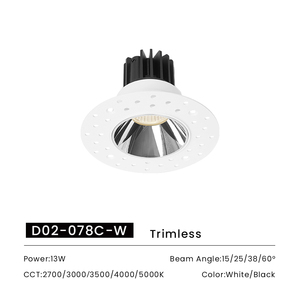 BESTCO 3 pouces Trimless LED plafonnier 13W réglable LED <span class=keywords><strong>Spot</strong></span> pour hôtels et magasins caché intérieur Downlight - Product Image 3