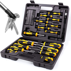 Jeu de tournevis magnétique 18 pièces <span class=keywords><strong>professionnel</strong></span> avec poignée ergonomique, 9 embouts Phillips et 7 embouts plats antidérapants pour réparation domestique - Product Image 3