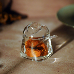 Boîte d'organisation de condiments de cuisine classique de luxe en acrylique transparent, pot <span class=keywords><strong>à</strong></span> <span class=keywords><strong>épices</strong></span> en acrylique transparent avec couvercle et cuillère pour salière - Product Image 3