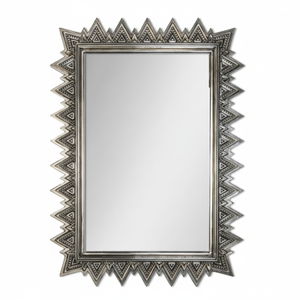 Espejo de pared rústico de Metal de nuevo diseño con forma rectangular, aspecto moderno decorativo para el hogar, espejo de pared de uso duradero - Product Image 1